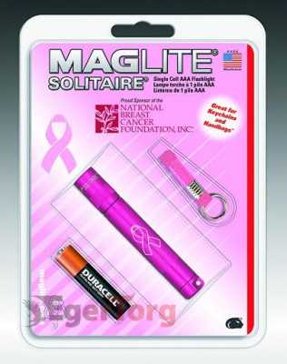 Фонарь брелок MagLite розовый  (1)