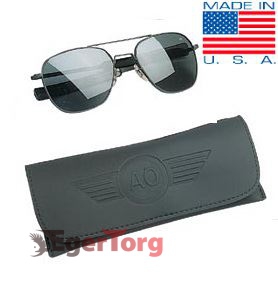 Очки American Optical Original Pilots Sunglasses 52mm Черная Оправа