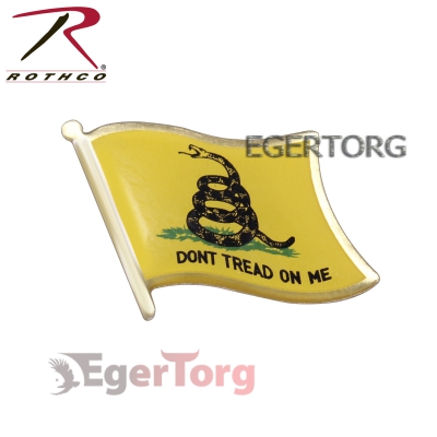 Значок с символом Гадсденовского флага - 1676 Rothco Don't Tread On Me Flag Pin