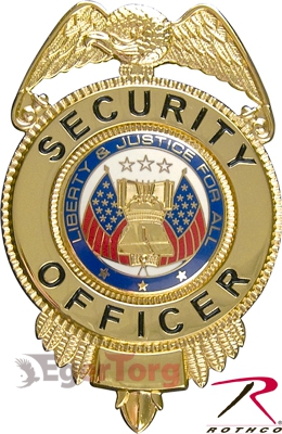 Значок службы безопасности  -  1914   Security Officer    Badge - Gold
