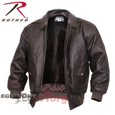 Куртка кожаная A-2 коричневая