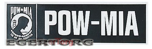 Наклейка на бампер POW-MIA  \1354 POWMIA BUMPER STICKER