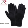 Шерстяные черные перчатки