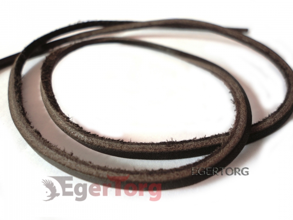 Кожаный плетеный шнурок на шею с серебряным замком, 5 мм