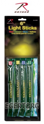 Набор из четырех светящихся палочек \ 907 4-PACK 6'' CHEMICALS LIGHTSTICKS (1)