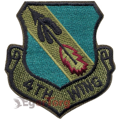 Нашивка приглушенная плечевая   Fourth But First     -  72115 U.S.A.F. 4th Fighter Wing   Fourth But First    Subdued Patch