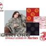 Армейское одеяло-накидка с рукавами красное