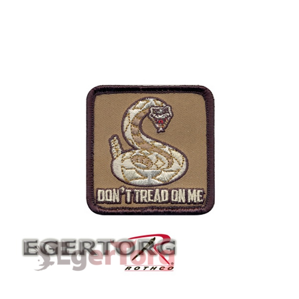Нашивка плечевая  DON'T TREAD ON ME   -  72201 ROTHCO DON'T TREAD ON ME PATCH - HOOK BACKING