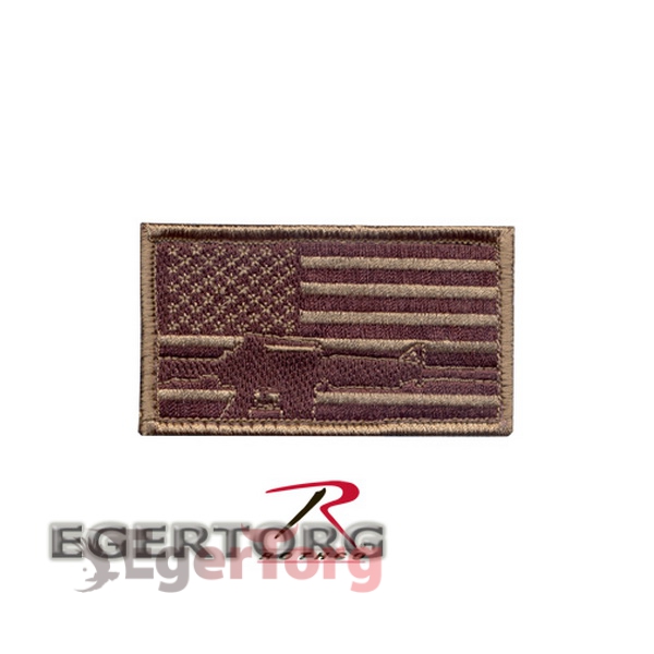 Нашивка плечевая  SUBDUED FLAG  -  RIFLE   -  72204 ROTHCO SUBDUED FLAG  -  RIFLE PATCH - HOOK BACKING