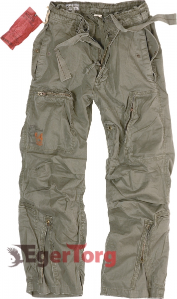 Брюки SURPLUS INFANTRY CARGO OLIVE WASHED