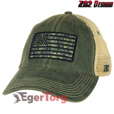 Бейсболка USN Type-3 Flag Vintage Trucker Hat