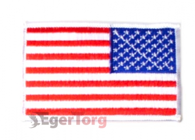 Нашивка флаг США зеркальная  -  12777 REVERSED U.S. FLAG PATCH