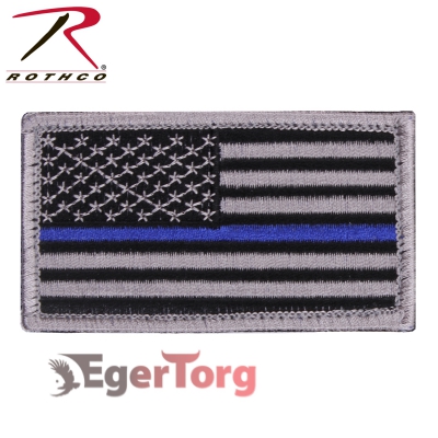 Нашивка флаг полиции США тонкая синяя линия