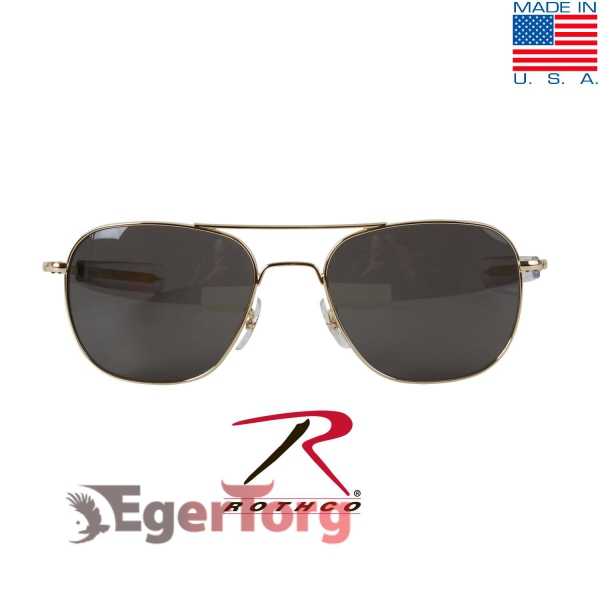 Очки American Optical Original Pilots Sunglasses 57mm Золотая Оправа