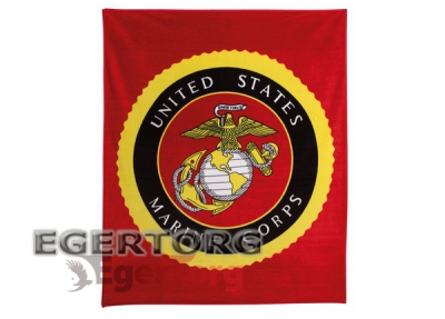 Военный флисовый плед с эмблемой Marines