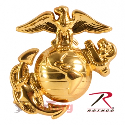 Кокарда морской пехоты  -  2754 GOLD U.S.M.C. CAP PIN