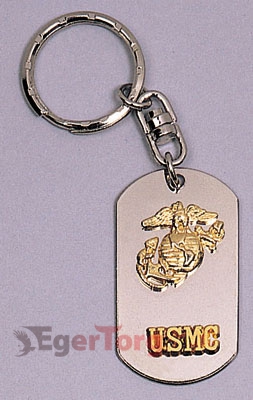 Брелок для ключей SILVER USMC CREST DOG TAG KEY CHAINS