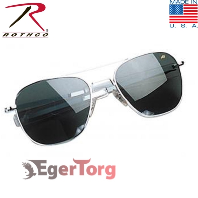 Очки American Optical Original Pilots Polarized Sunglasses 52mm Хромовая Оправа