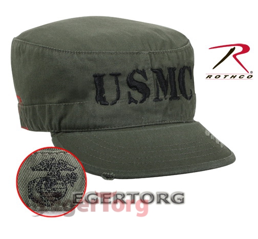 Винтажная кепка с вышитой эмблемой морской пехоты