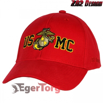 Бейсболка USMC Twill Hat - Red