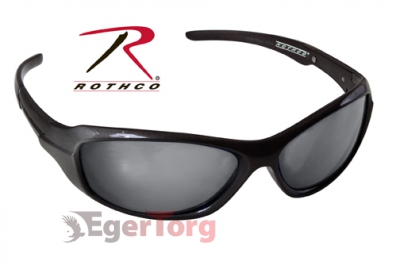 Спортивные солнцезащитные очки  -   4357 ROTHCO 9MM SUNGLASSES - BLACK FRAME - SMOKE LENS