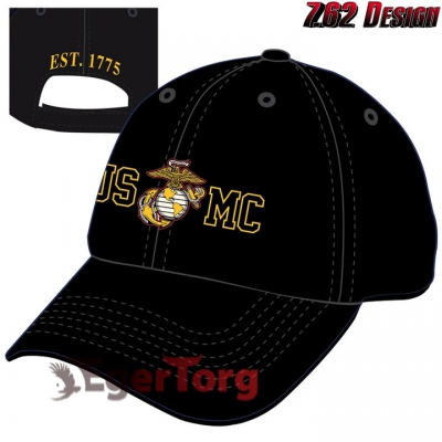 Бейсболка USMC Twill Hat - Black