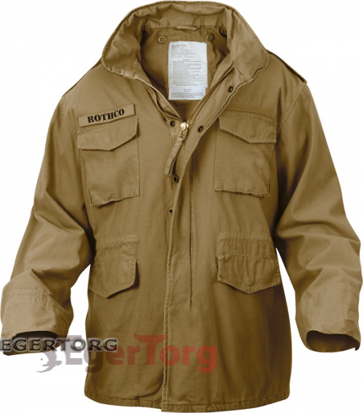 Куртка M-65 винтаж желтовато-коричневая