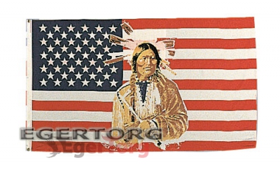 Флаг американские индейцы  -  1448 U.S.  -  AMERICAN INDIAN 3’ X 5’ FLAG