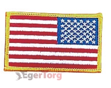 Нашивка флаг США зеркальная  -  17777 REVERSED U.S. FLAG PATCH