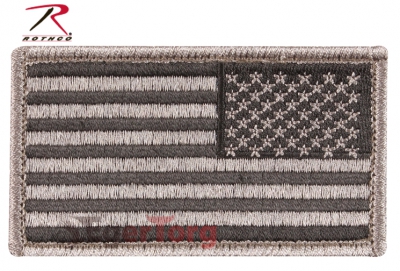 Нашивка флаг США зеркальная  -  17779 FOLIAGE REVERSE AMERICAN FLAG PATCH WITH HOOK     LOOP