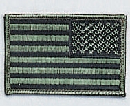 Нашивка приглушенная флаг США зеркальная  -  17788 REVERSE SUBDUED U S FLAG PATCHВ