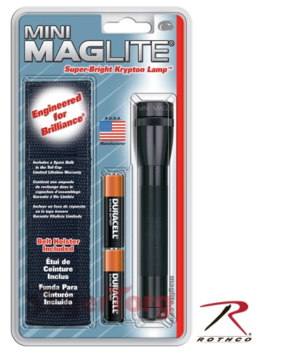 Фонарь Black AA Mini-Maglite   Holster Combo Pack