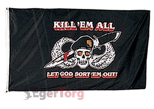 Флаг   Специальных Сил     -  1481 KILL'EM ALL 3' X 5' FLAG