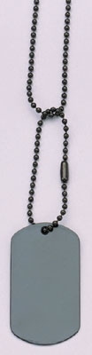 Цепочки для жетонов черные  -  8394 BLACK DOG TAG CHAIN