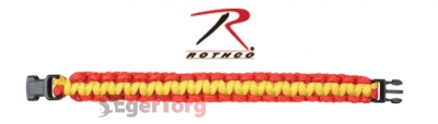 Паракорд красный с желтым браслет  -  931 ROTHCO PARACORD BRACELET - RED AND YELLOW